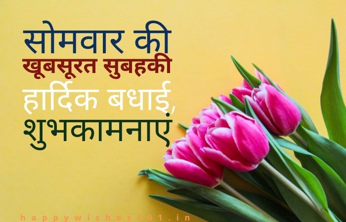सोमवार की खूबसूरत सुबह की हार्दिक बधाई एवं शुभकामनाएं | Happy Monday Morning Wishes and Greetings in Hindi